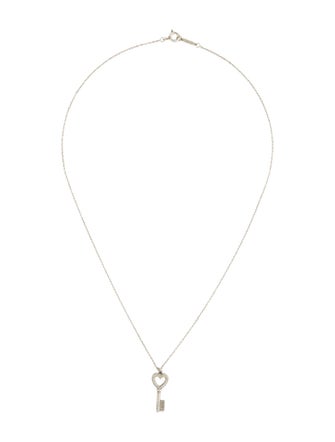 Tiffany & Co. Mini Heart Key Pendant Necklace
