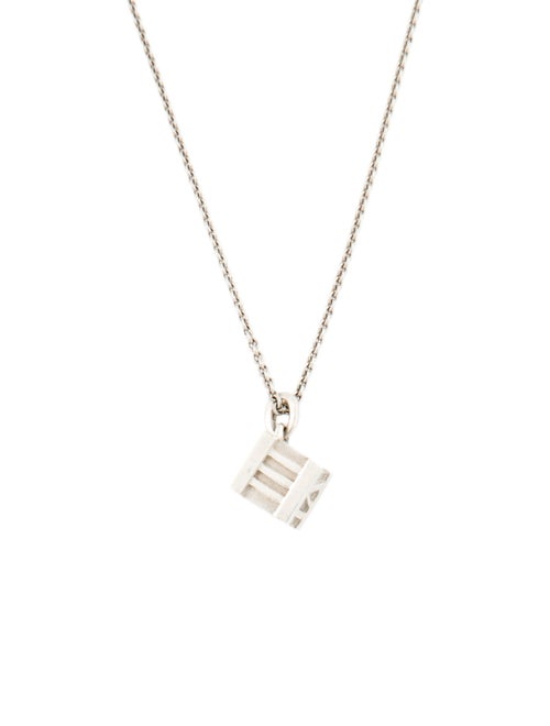 Tiffany & Co. Atlas Cube Pendant Necklace