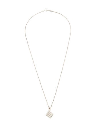 Tiffany & Co. Atlas Cube Pendant Necklace