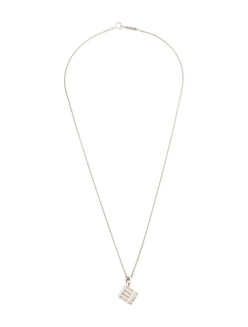 Tiffany & Co. Atlas Cube Pendant Necklace