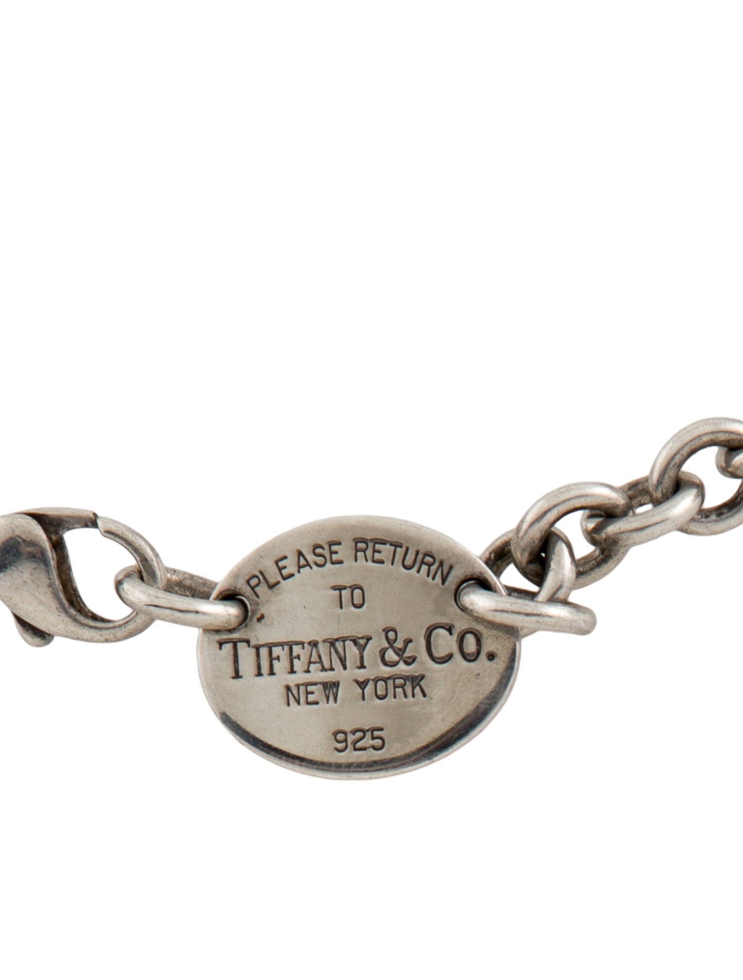 Tiffany & Co. Vintage Oval Tag Necklace