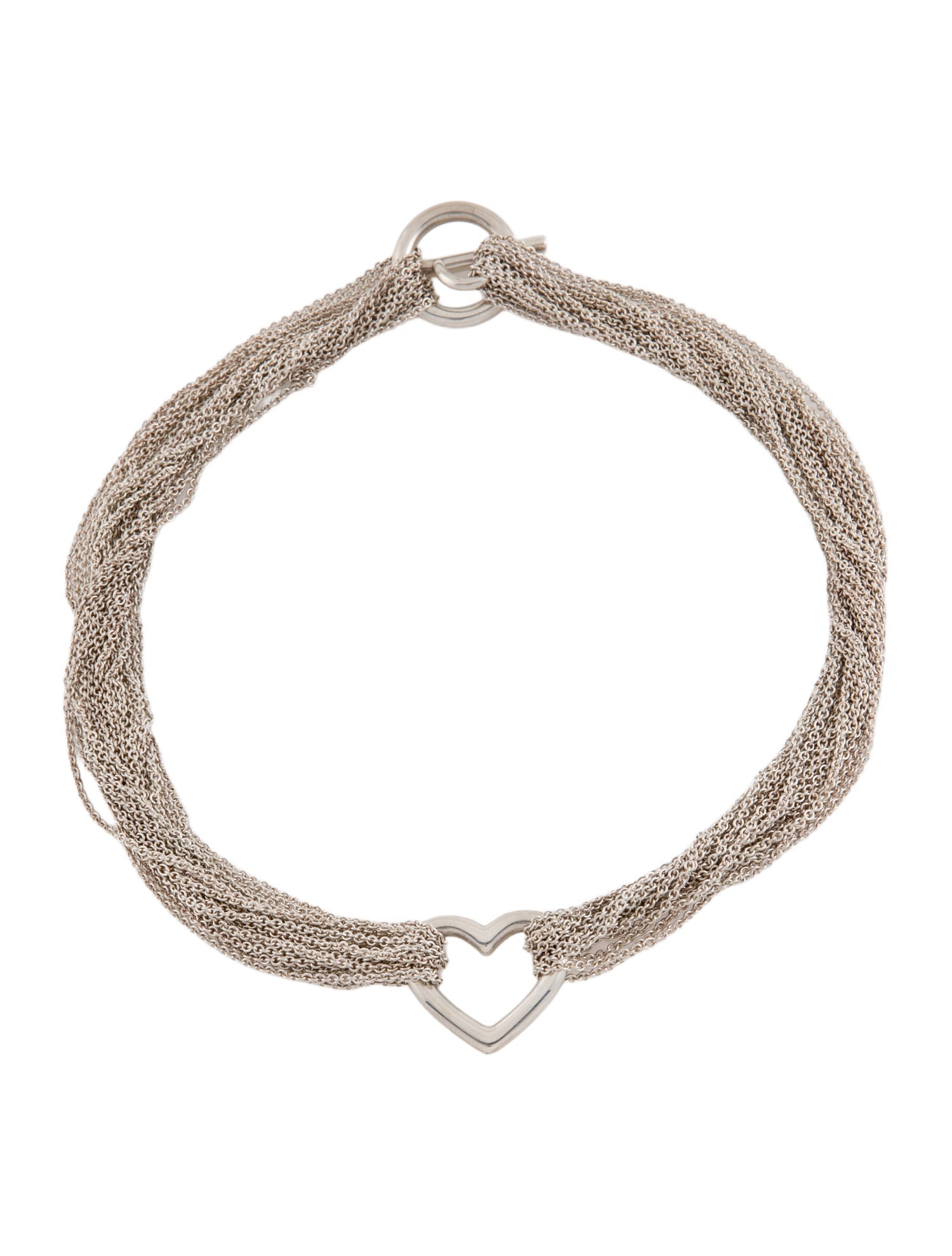 Tiffany & Co. Multistrand Heart Toggle Necklace