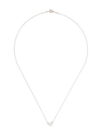 Tiffany & Co. Platinum Diamond by the Yard Single Diamond Pendant Necklace