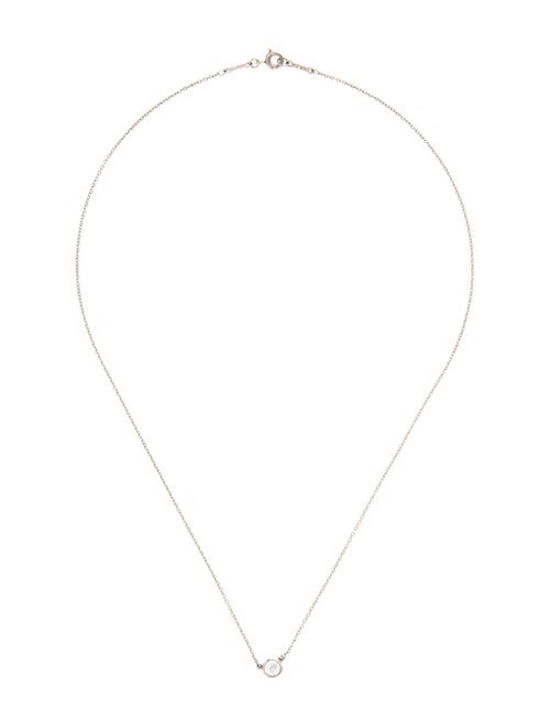 Tiffany & Co. Platinum Diamond by the Yard Single Diamond Pendant Necklace