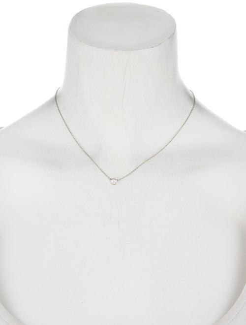 Tiffany & Co. Platinum Diamond by the Yard Single Diamond Pendant Necklace