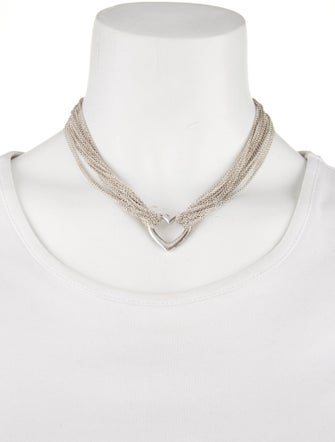 Tiffany & Co. Multistrand Heart Toggle Necklace