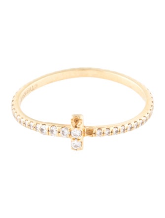 Tiffany & Co. 18K Diamond T Diamond Wire Band