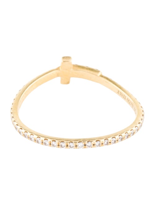 Tiffany & Co. 18K Diamond T Diamond Wire Band