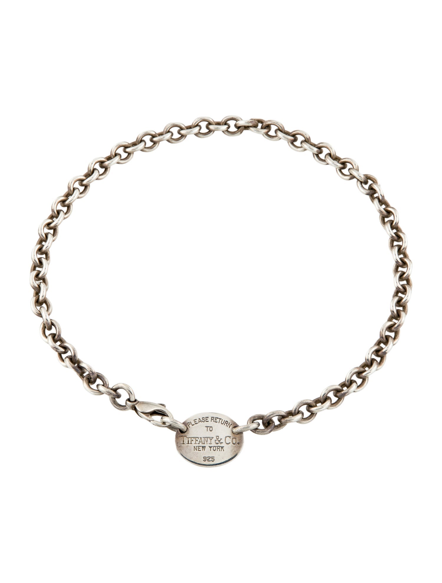 Tiffany & Co. Oval Tag Necklace