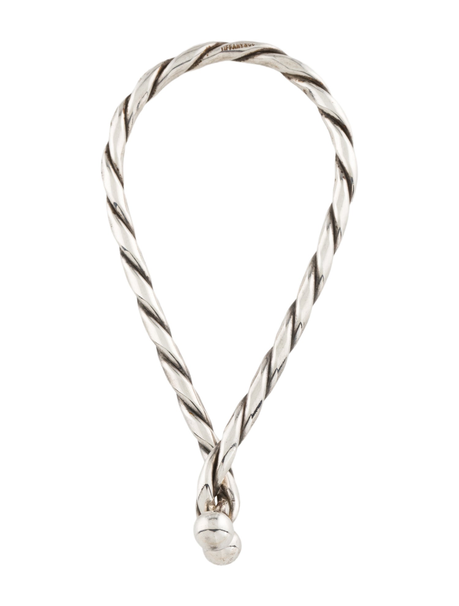 Tiffany & Co. Vintage Twist Loop Chain Key Ring