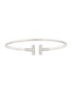 Tiffany & Co. 18K Diamond T Wire Cuff Bracelet