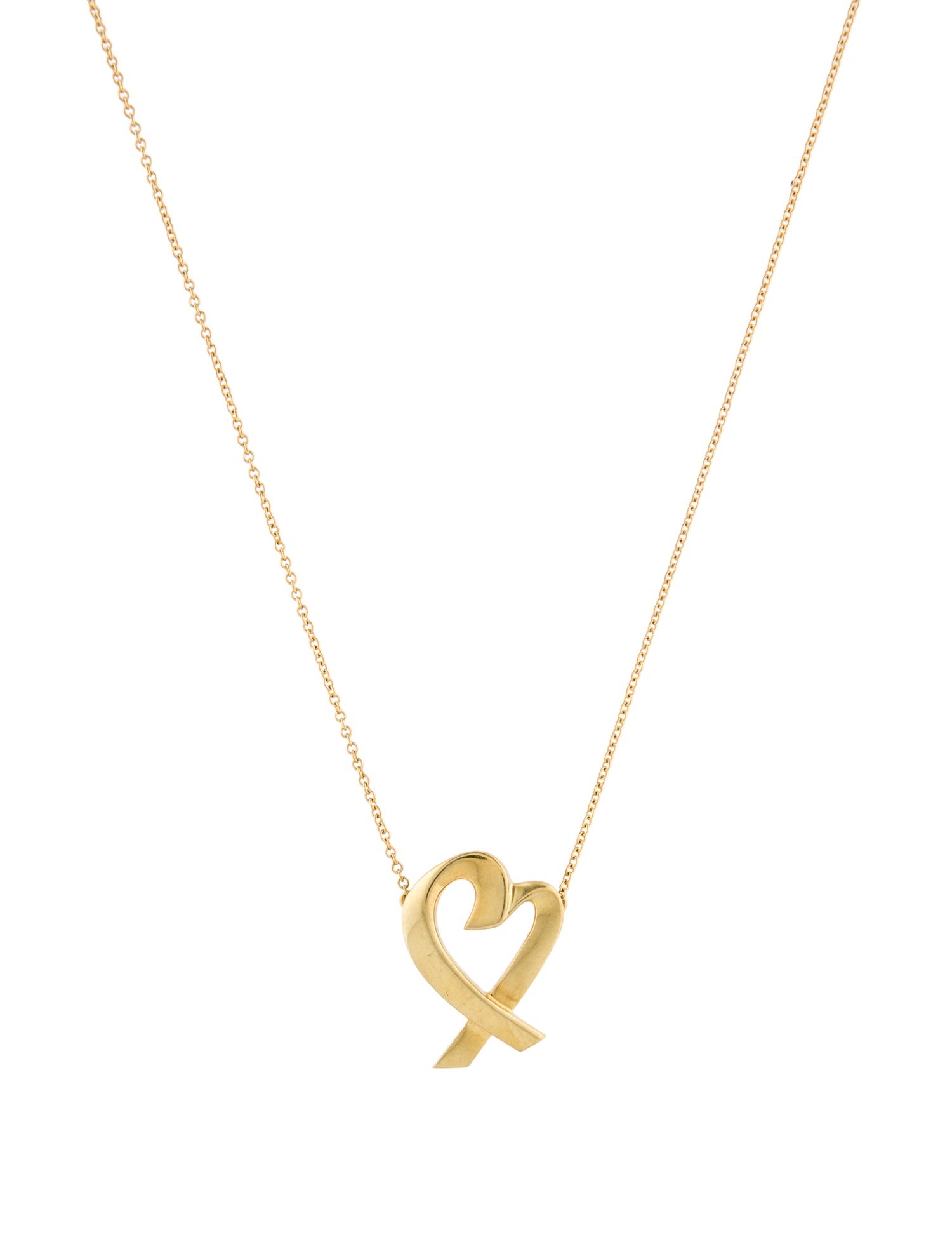 Tiffany & Co. Vintage 18K Loving Heart Pendant Necklace