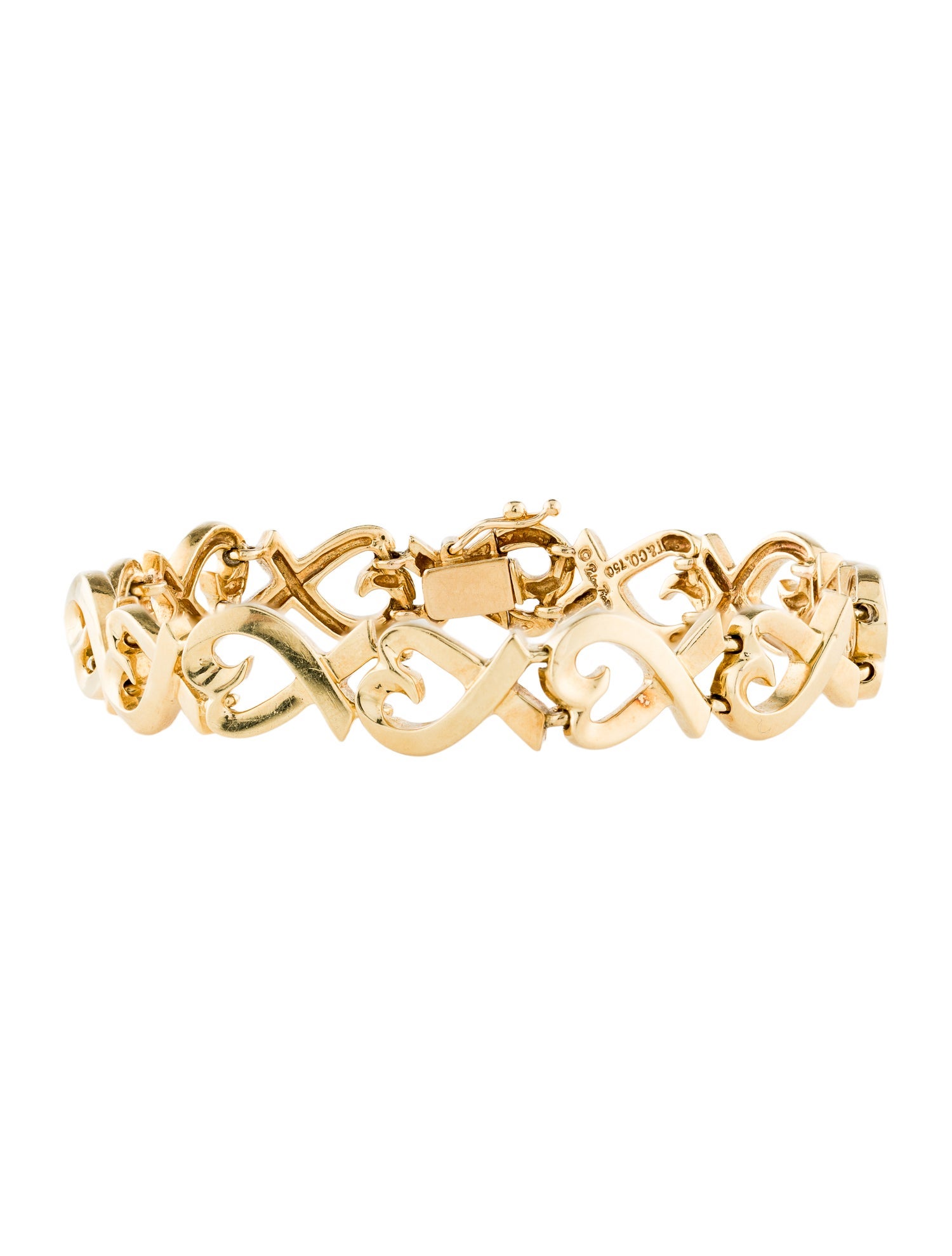 Tiffany & Co. 18K Loving Heart Link Bracelet