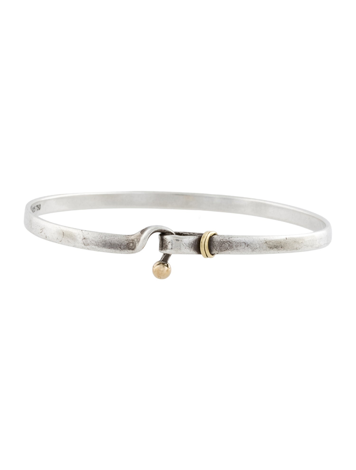 Tiffany & Co. Two-Tone Hook & Eye Bangle Bracelet