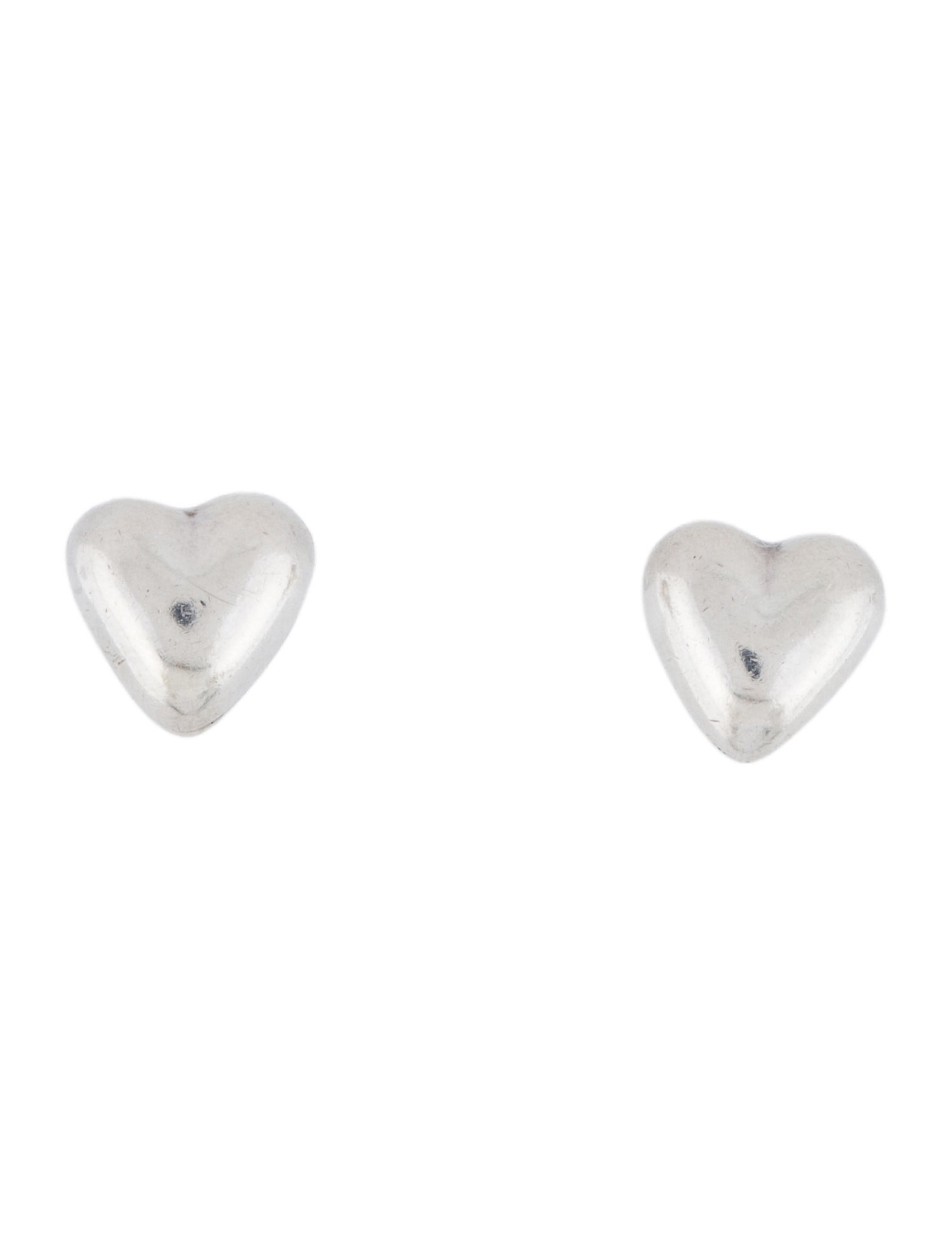 Tiffany & Co. Vintage Puffed Heart Stud Earrings