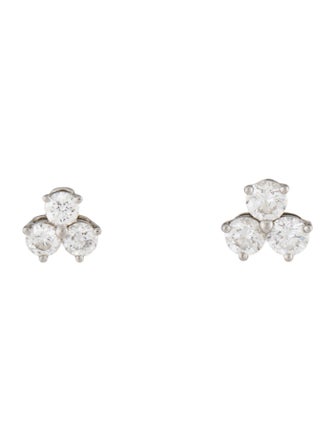 Tiffany & Co. Platinum Diamond Aria Stud Earrings