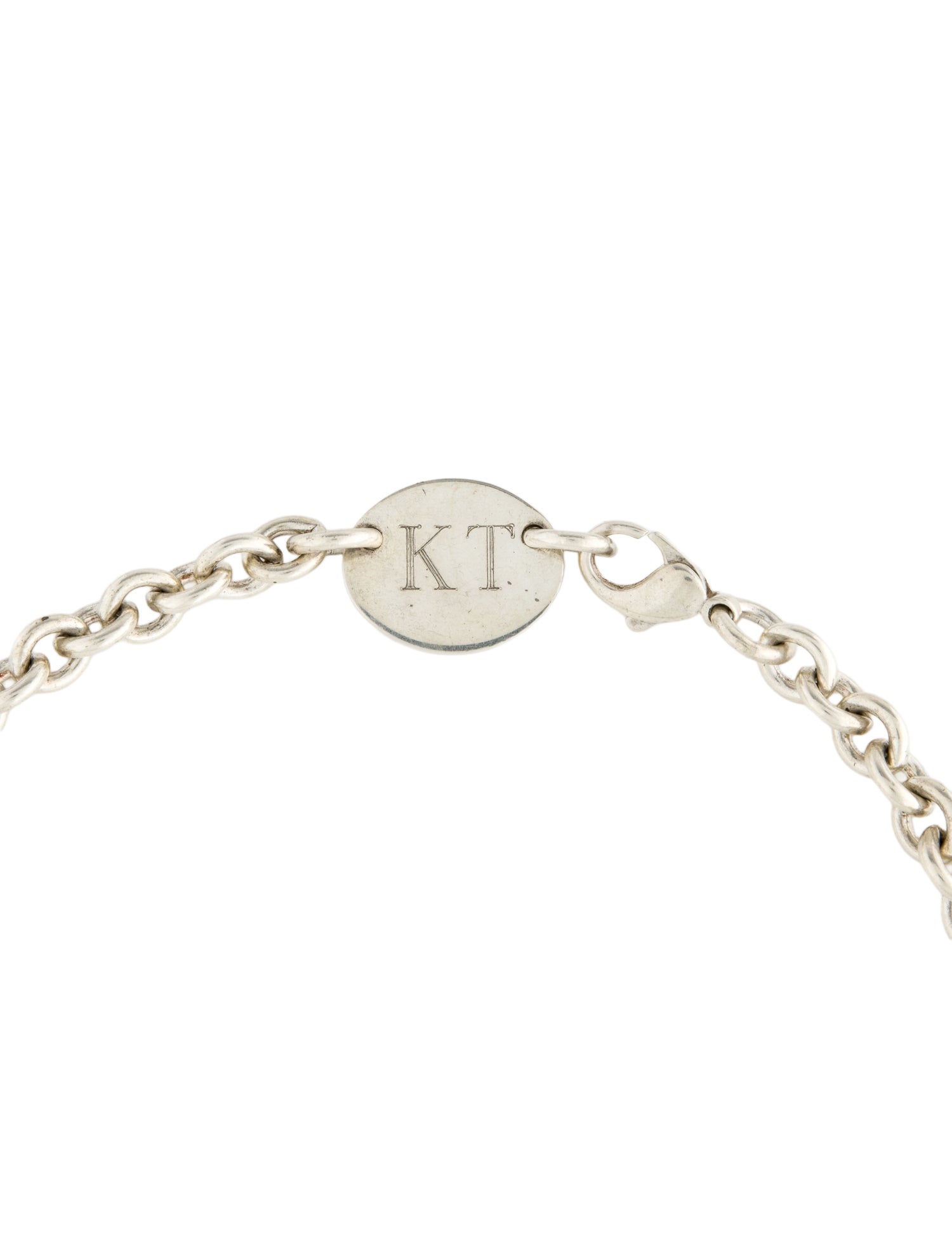 Tiffany & Co. Oval Tag Chain Link Choker Necklace