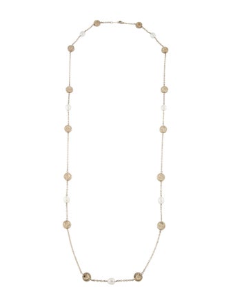Tiffany & Co. Pearl Hibiscus Station Necklace