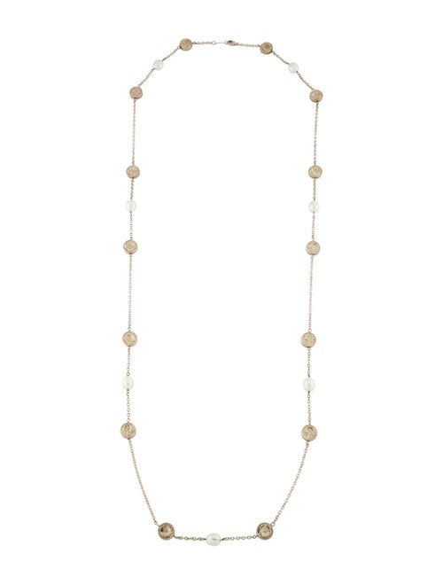 Tiffany & Co. Pearl Hibiscus Station Necklace