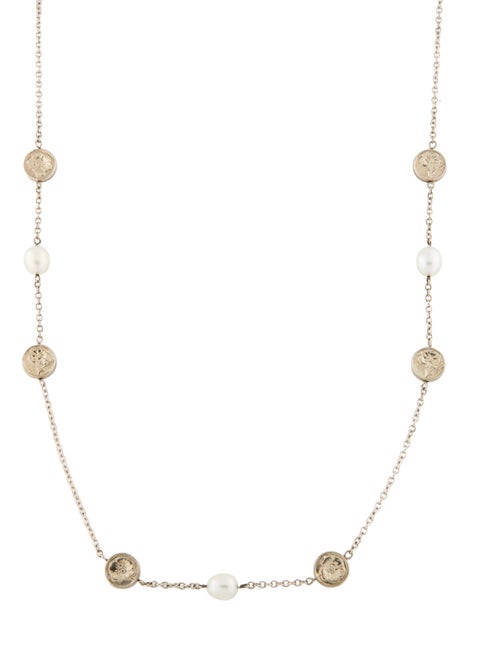 Tiffany & Co. Pearl Hibiscus Station Necklace