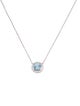 Tiffany & Co. Platinum Aquamarine & Diamond Pendant Necklace