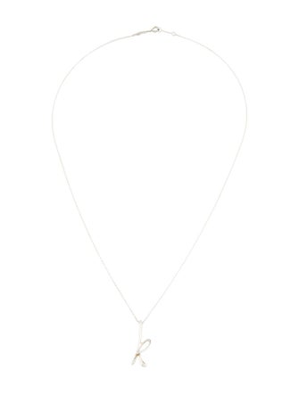 Tiffany & Co. Alphabet Letter 'K' Pendant Necklace