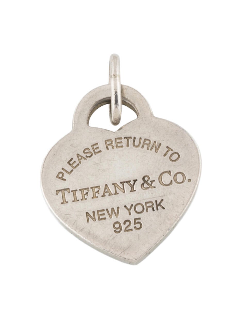Tiffany & Co. Enamel Heart Tag Pendant Charm