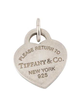 Tiffany & Co. Enamel Heart Tag Pendant Charm