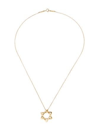 Tiffany & Co. 18K Star of David Pendant Necklace