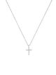 Tiffany & Co. 18K Diamond Mini Cross Pendant Necklace