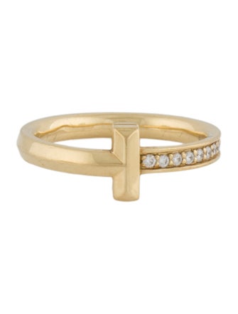 Tiffany & Co. 18K Diamond T1 Ring
