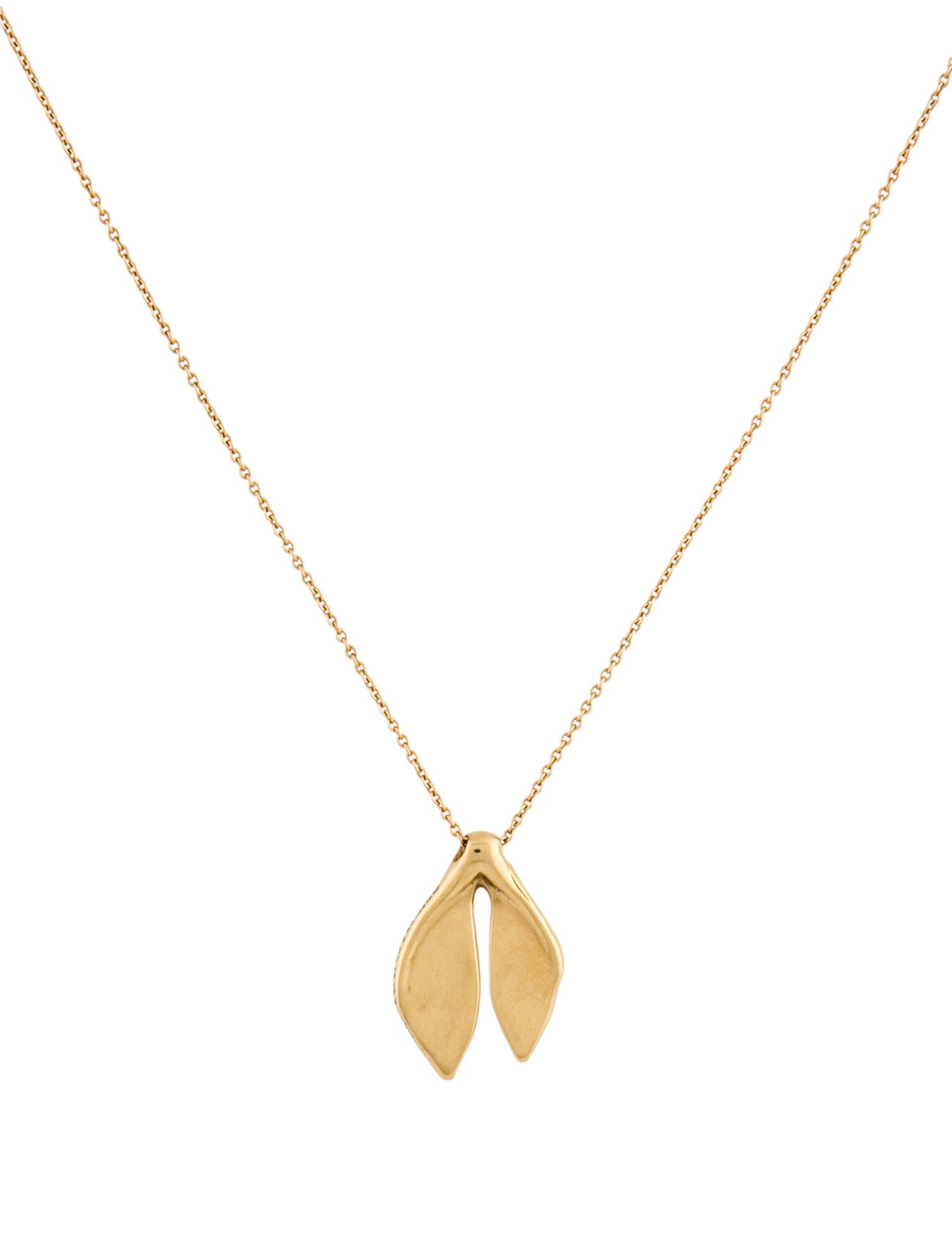 Tiffany & Co. Elsa Peretti 18K Whale Tail Pendant Necklace