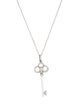 Tiffany & Co. 18K Diamond Crown Key Pendant Necklace