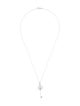 Tiffany & Co. 18K Diamond Crown Key Pendant Necklace