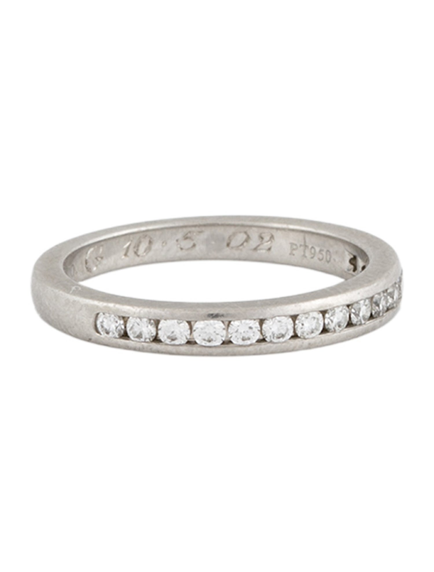 Tiffany & Co. Platinum Diamond Half-Circle Wedding Band