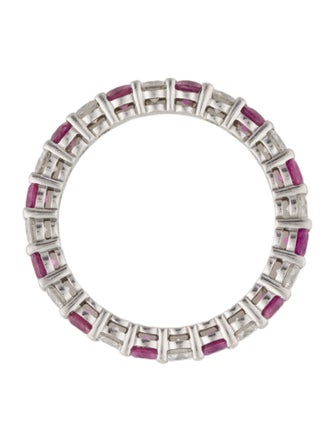 Tiffany & Co. Platinum 1.40ctw Ruby & Diamond Band