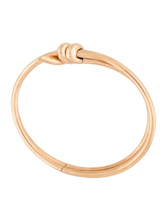 Tiffany & Co. 18K Knot Double Row Hinged Bangle Bracelet