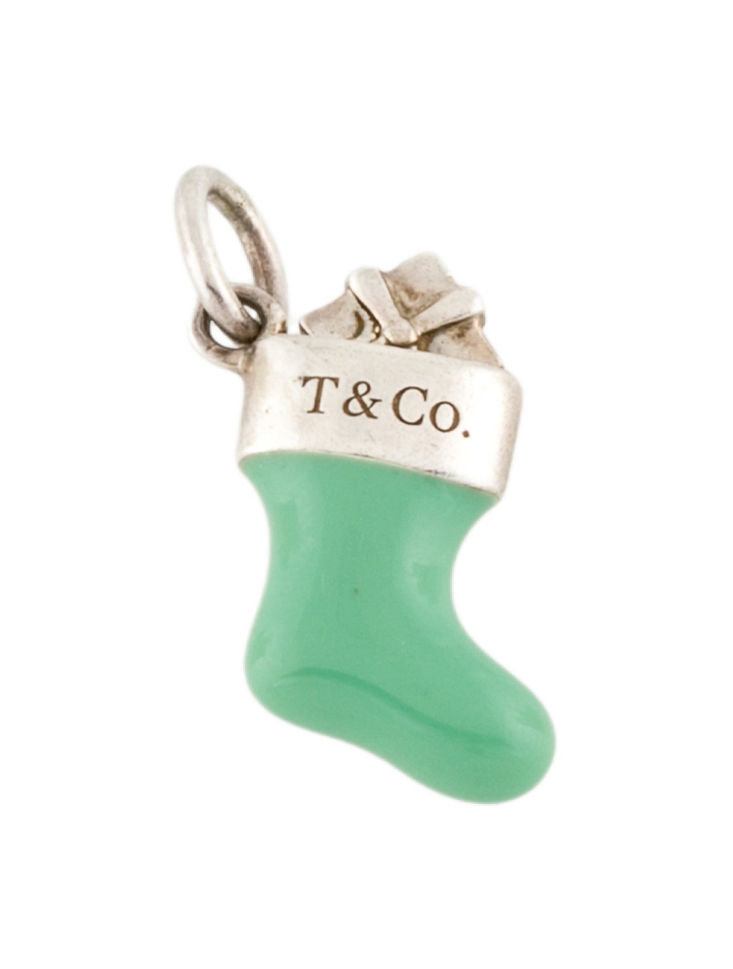 Tiffany & Co. Enamel Christmas Stocking Charm