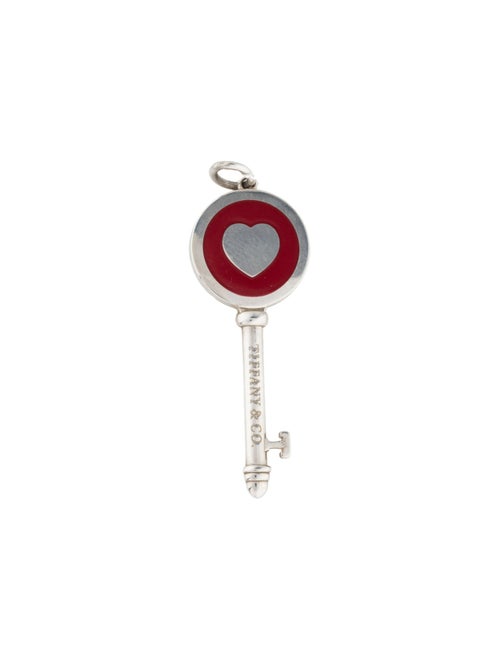 Tiffany & Co. Enamel Heart Key Pendant