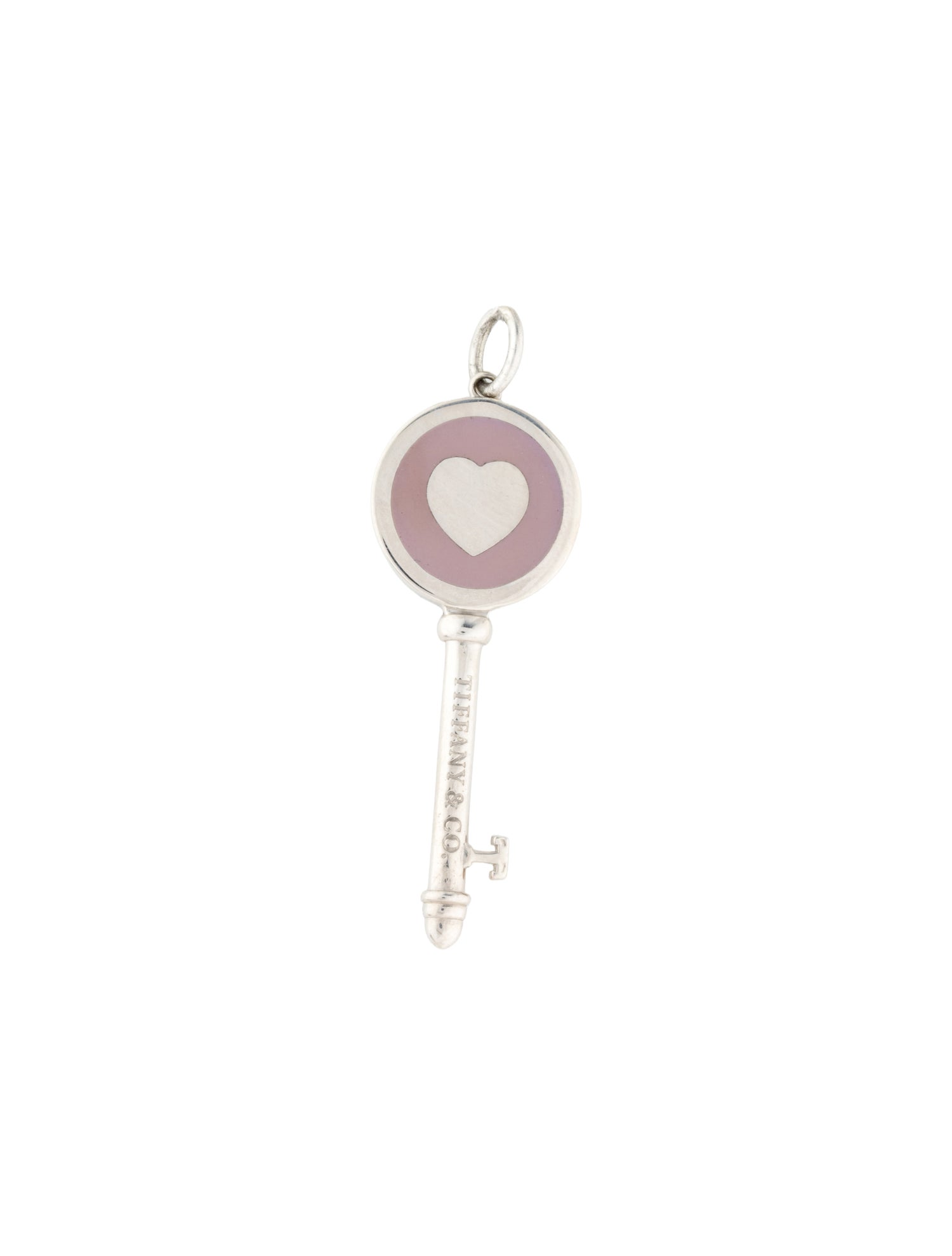 Tiffany & Co. Enamel Heart Key Pendant