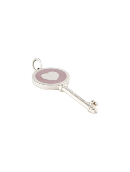 Tiffany & Co. Enamel Heart Key Pendant
