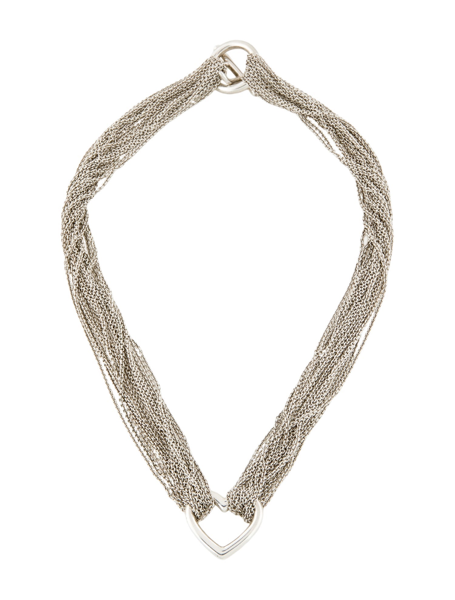 Tiffany & Co. Multistrand Heart Toggle Pendant Necklace