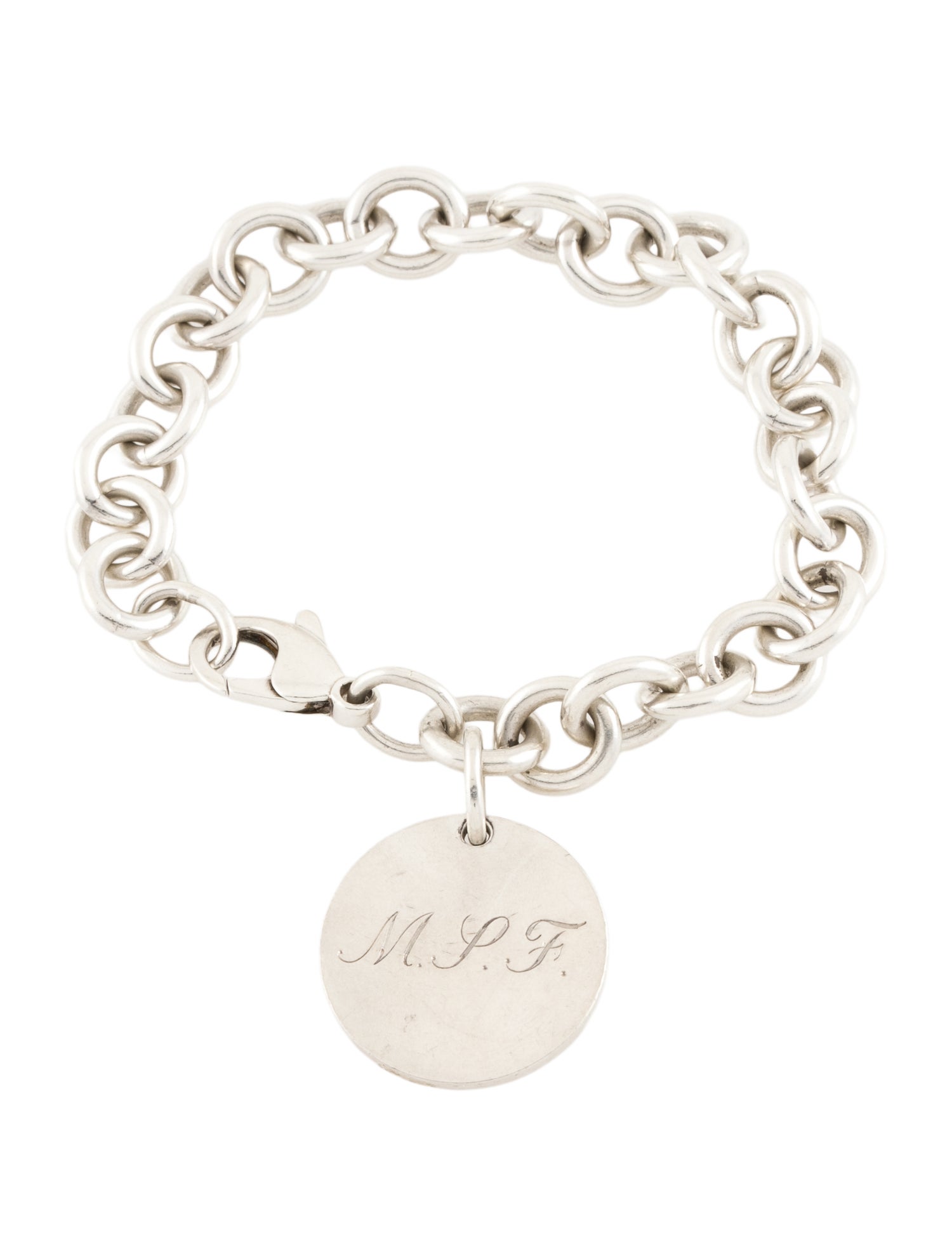 Tiffany & Co. Round Tag Charm Bracelet