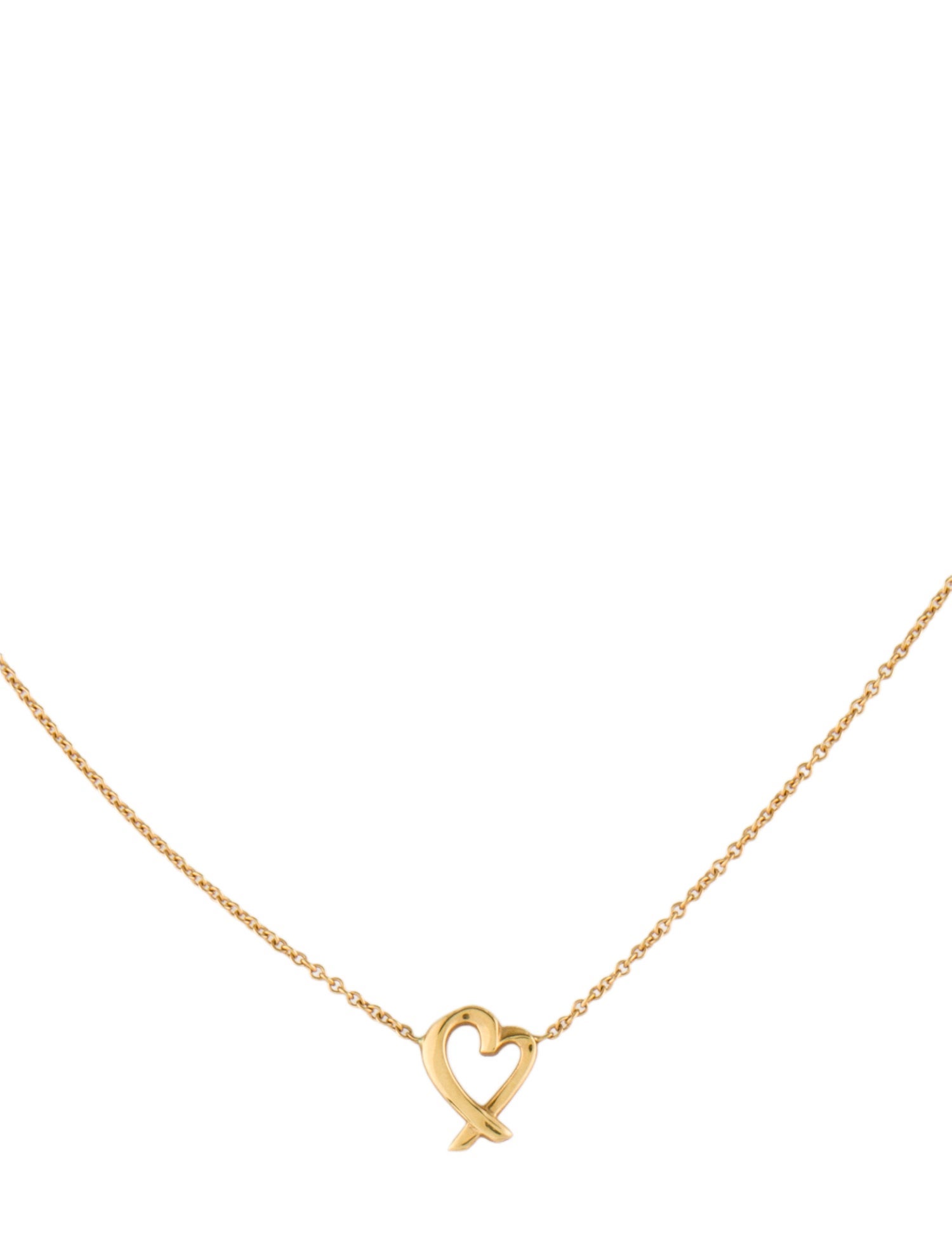 Tiffany & Co. Vintage 18K Loving Heart Pendant Necklace