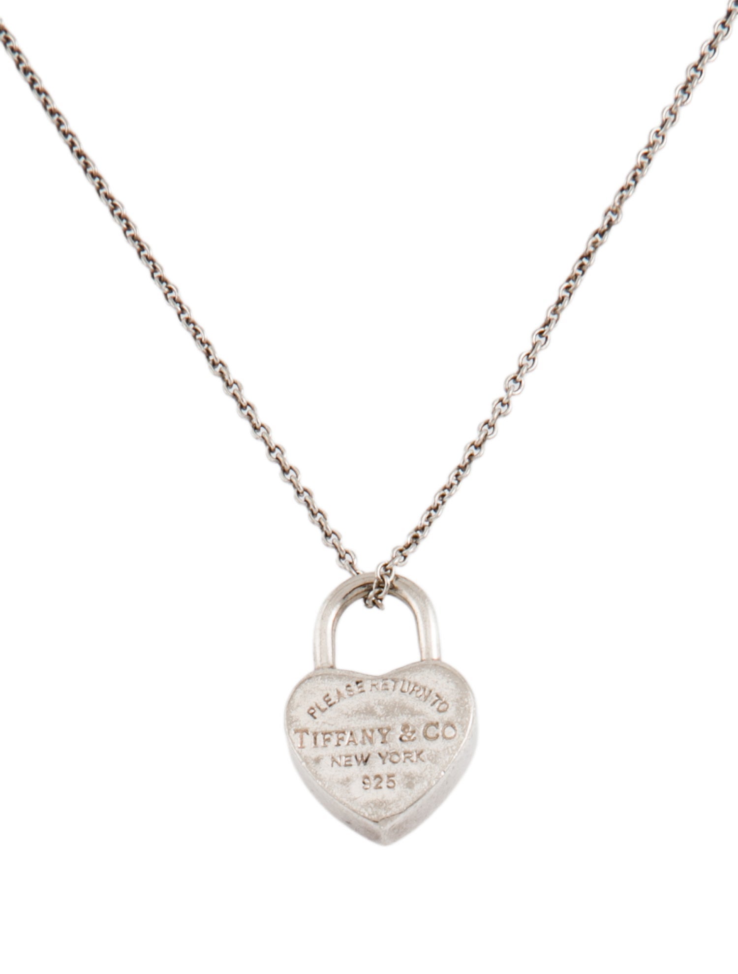 Tiffany & Co. Heart Lock Pendant Necklace