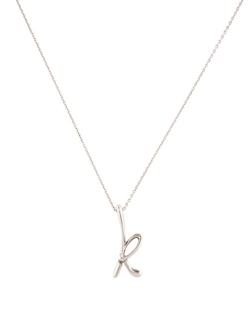 Tiffany & Co. Alphabet Letter 'K' Pendant Necklace