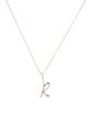 Tiffany & Co. Alphabet Letter 'K' Pendant Necklace