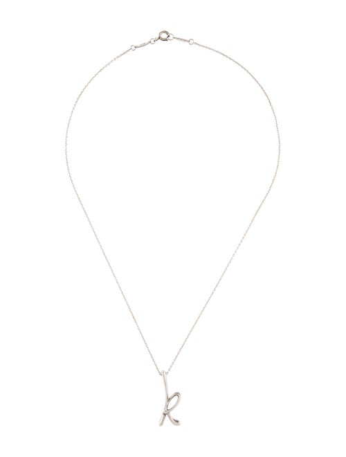 Tiffany & Co. Alphabet Letter 'K' Pendant Necklace