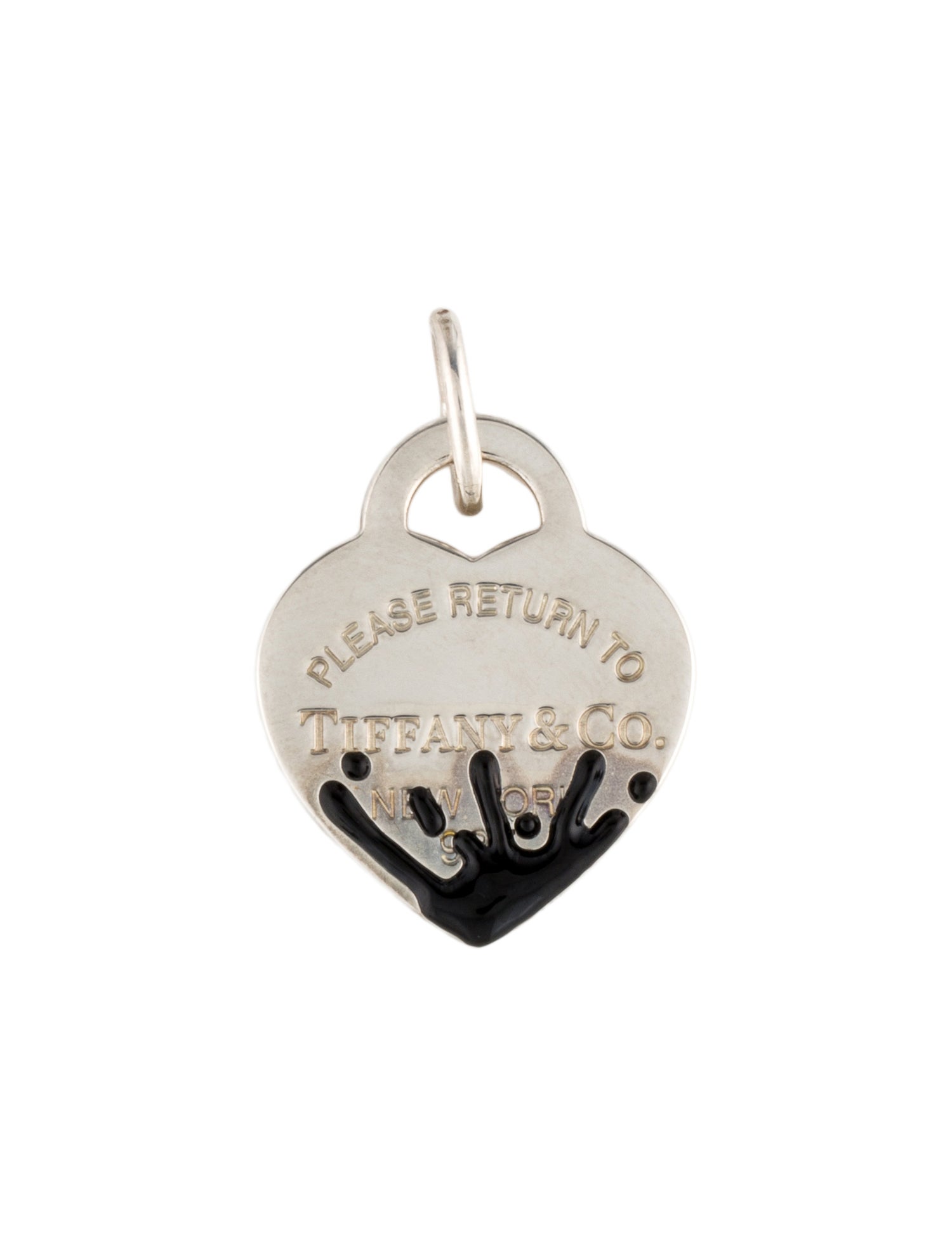 Tiffany & Co. Enamel Color Splash Heart Tag Charm