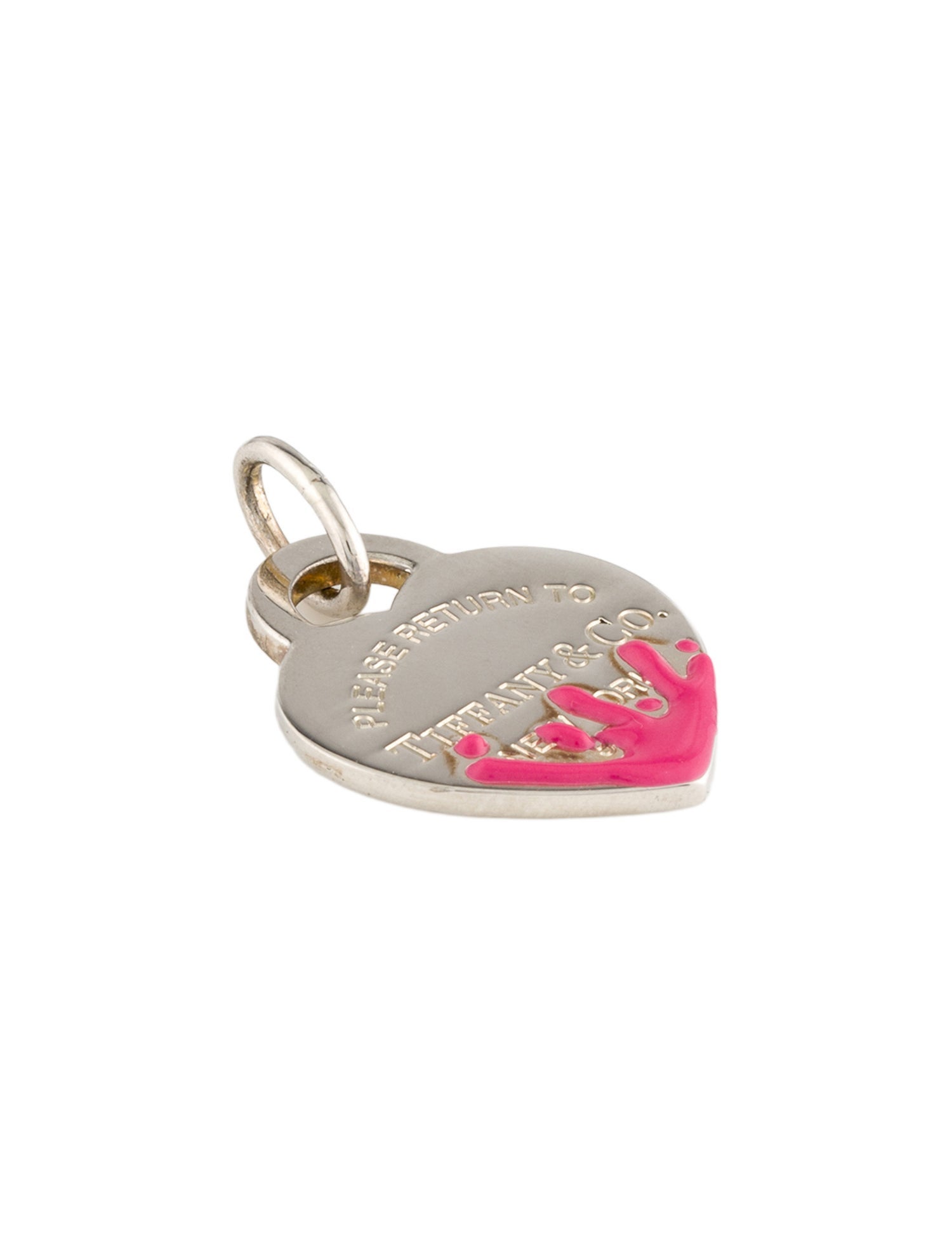 Tiffany & Co. Enamel Color Splash Heart Tag Charm
